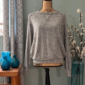 June & Ivy Dolman Sleeve Knit Raw Hem Shirt